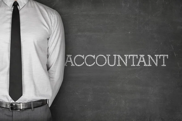 Accountant tekst op blackboard — Stockfoto