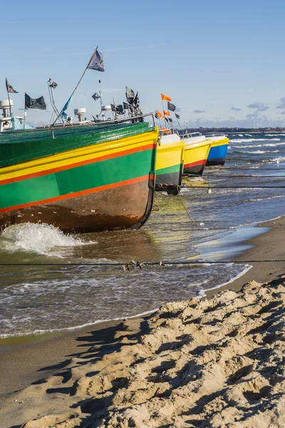 Arcos de barcos en la playa . — Foto de Stock