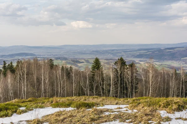 Peisajul de primăvară al Munților Beskid — Fotografie, imagine de stoc