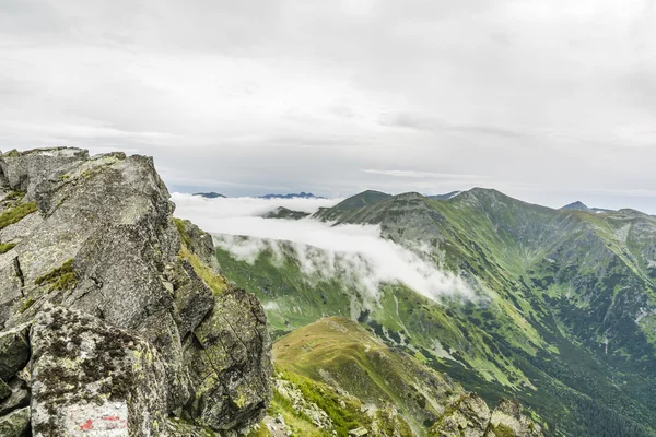 Paisaje de montaña en un día nublado —  Fotos de Stock