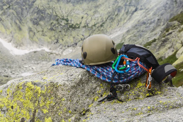 Équipement d'escalade (rack, engrenage, matériel ) — Photo