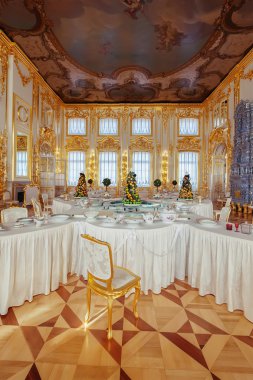 St. Petersburg yakınındaki Tsarskoye Selo Catherine sarayın iç