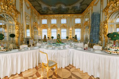Tsarskoye Selo (Puşkin), St. Peterburg yakınındaki Catherine sarayın iç