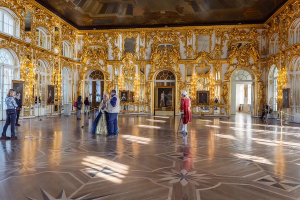 Interieur van het Catharinapaleis in Tsarskoye Selo (Poesjkin), in de buurt van St. Petersburg — Stockfoto