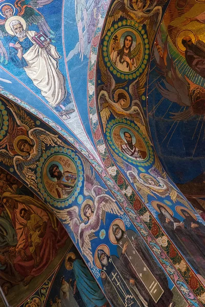 Interiér kostela Spasitele na rozlité krve, Petrohrad — Stock fotografie