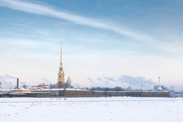 Péter és Pál erőd-a tél, St. Petersburg — Stock Fotó