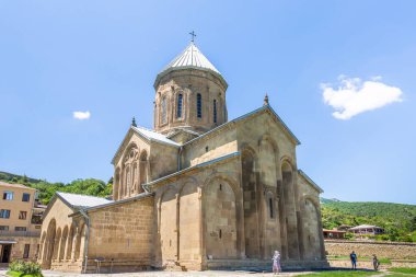 Mtskheta, Gürcistan - 27 Mayıs 2019: Samtavro Dönüşüm Ortodoks Kilisesi ve Monaster