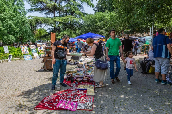 Tbilisi Georgia Maggio 2019 Mercato Delle Pulci Dry Bridge — Foto Stock