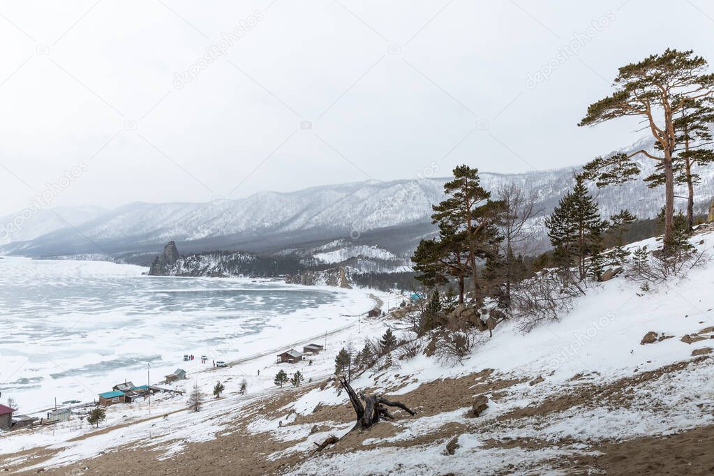 Lake Baikal in winter, Sandy Bay, Siberia, Russia