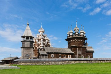 Kizhi Adası, Kizhi Pogost 'un ahşap mimarisi, Rusya.