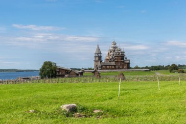 Kizhi Adası, Kizhi Pogost 'un ahşap mimarisi, Rusya.