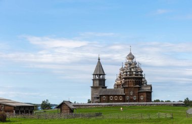 Kizhi Adası, Kizhi Pogost 'un ahşap mimarisi, Rusya.