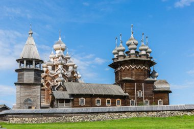 Kizhi Adası, Kizhi Pogost 'un ahşap mimarisi, Rusya.