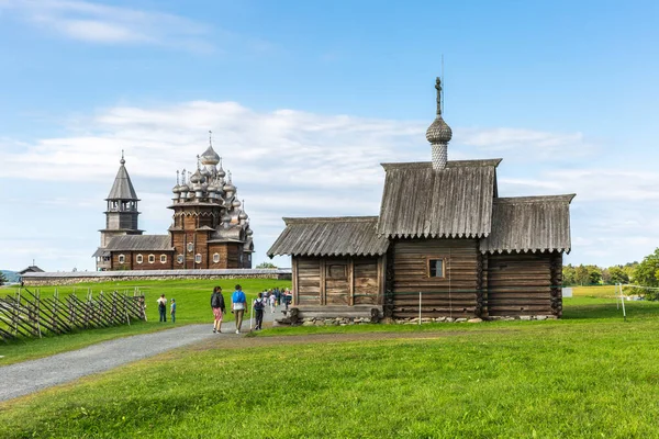 Isla Kizhi Rusia Agosto 2020 Arquitectura Madera Kizhi Pogost — Foto de Stock