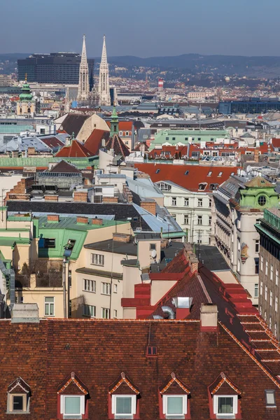 Vista del centro de Viena desde un punto alto — Foto de Stock