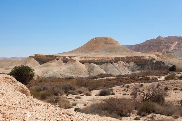Dealul sub forma unei farfurii zburătoare în deșertul Negev — Fotografie, imagine de stoc