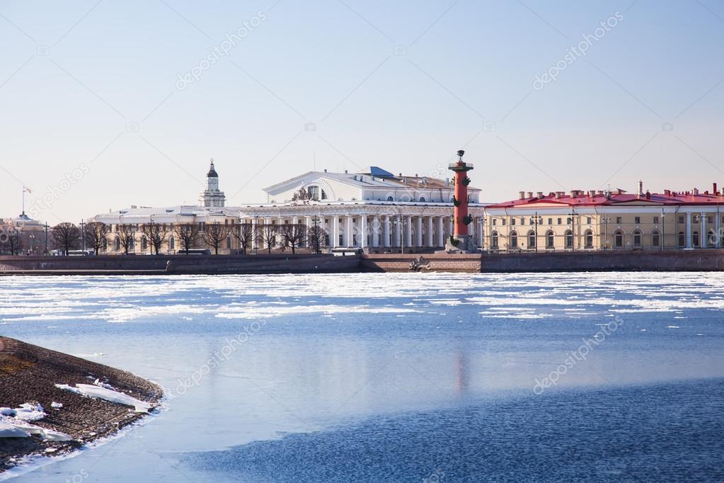 The Spit of Vasilyevsky Island in St.Petersburg