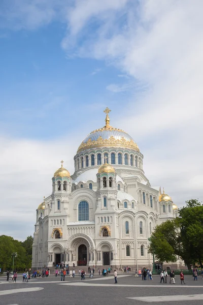 Морской собор Святого Николая в Кронштадте, Санкт-Петербург — стоковое фото