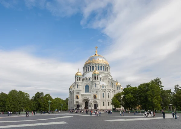 Морской собор Святого Николая в Кронштадте, Санкт-Петербург — стоковое фото