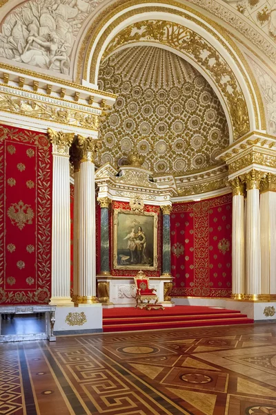 Salão do Trono Pequeno do Palácio de Inverno (Hermitage), São Petersbur — Fotografia de Stock