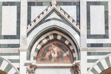 Detail of the facade of Santa Maria Novella in Florence