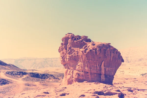 Timna Park in Israel desert, instagram filter — Stock Photo, Image