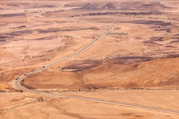 Valley in stone desert Negev — Stock Photo, Image