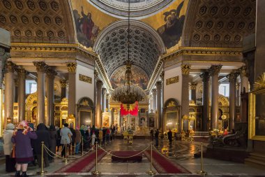 Interior of Kazan Cathedral in Saint Petersburg, Russia clipart