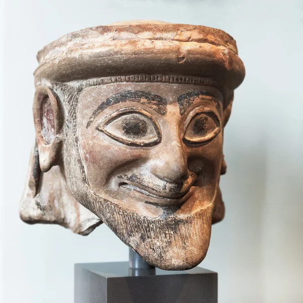 Kopf einer männlichen Statue 700-600 v.Chr., Idalion, Nikosia in Ägypten — Stockfoto