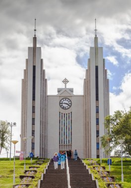 Kilise Akureyrarkirkja Akureyri, ünlü Lutheran Kilisesi değil