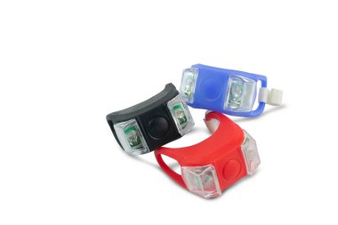 Bisiklet stop lambası beyaz arkaplanda, kırpma yolu ile