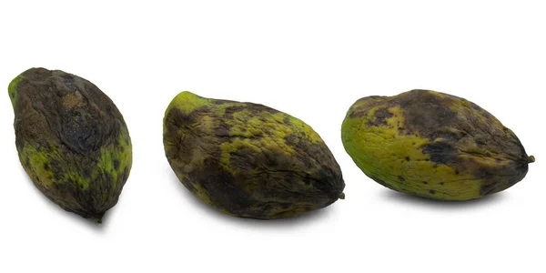 Shnilé Mango Bílém Pozadí Oříznutou Cestou — Stock fotografie
