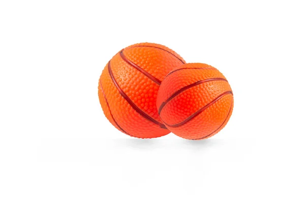 Basketbal Een Witte Achtergrond Met Knippad — Stockfoto