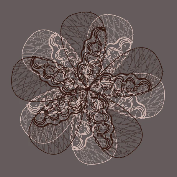 Περίκομψα, εθνοτικές λουλούδι — Διανυσματικό Αρχείο