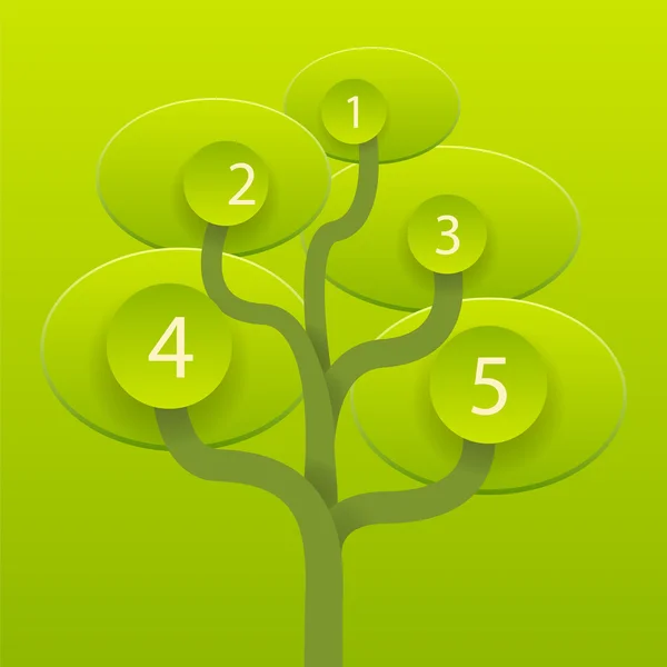 Tree info graphic background elements — Stock Vector