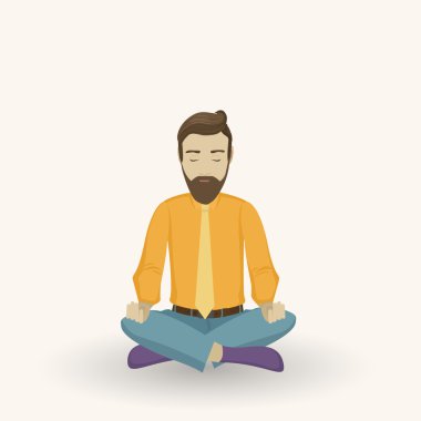 Lotus poz oturan adam