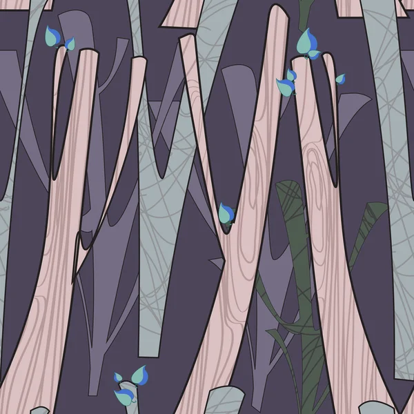 Motif avec des arbres — Image vectorielle