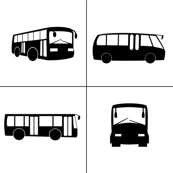 Icone del bus vettoriale — Vettoriale Stock
