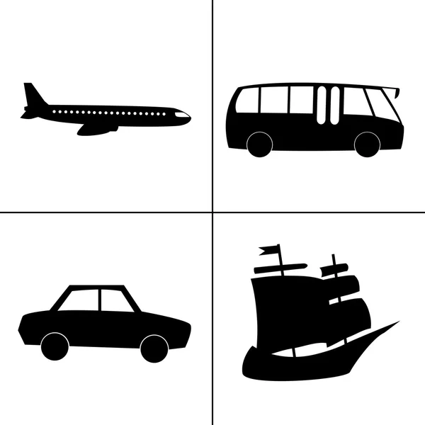 Vector transport icons — Stock Vector