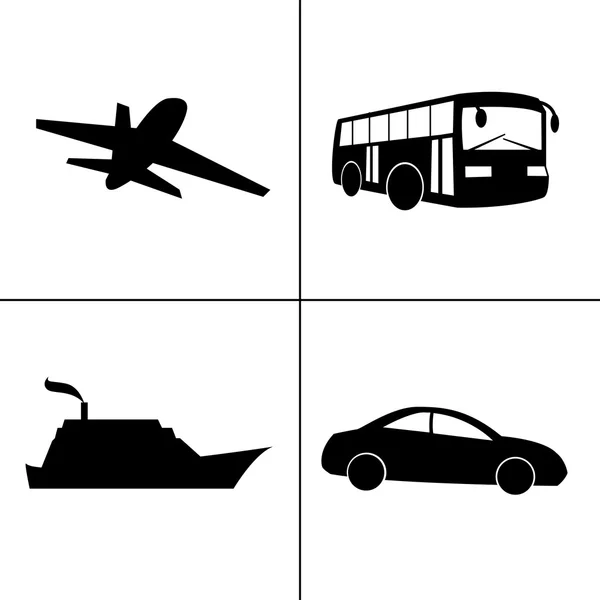 Vector transport icons — Stock Vector