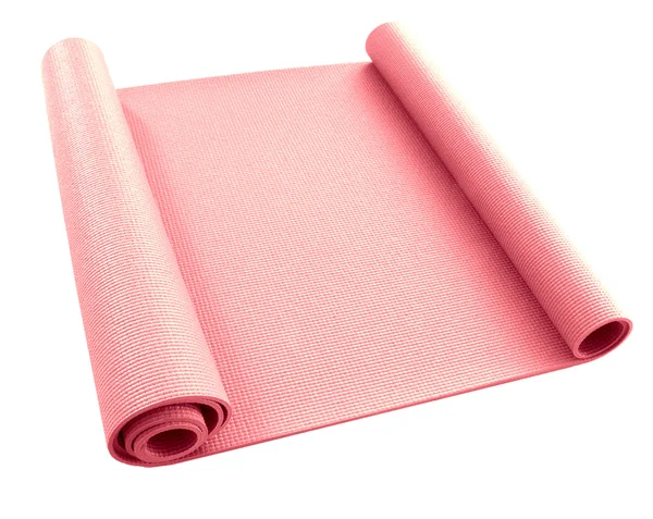Pink yoga carpet — Stock Photo, Image