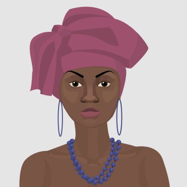 Afrikalı kadın portresi