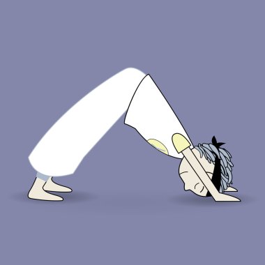 yoga pose boy clipart