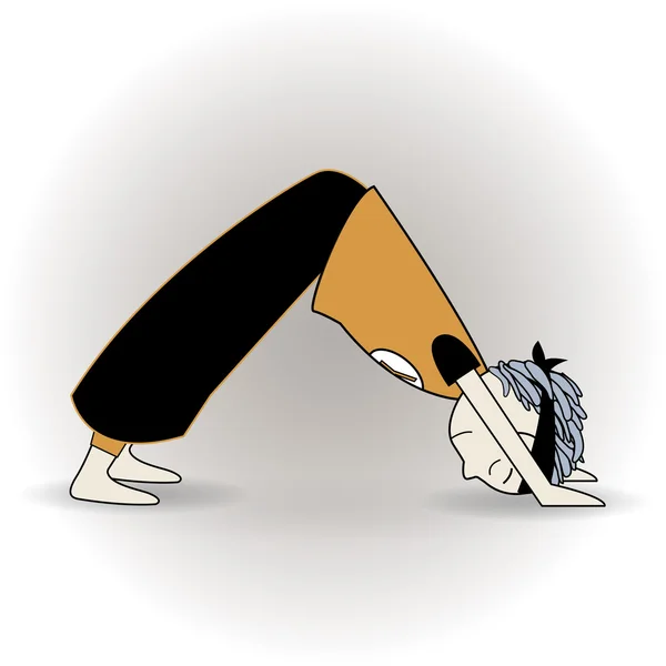 瑜伽姿势男孩 — 图库矢量图片