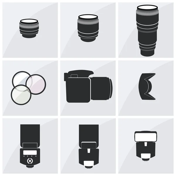 Fotograaf accessoire set — Stockvector