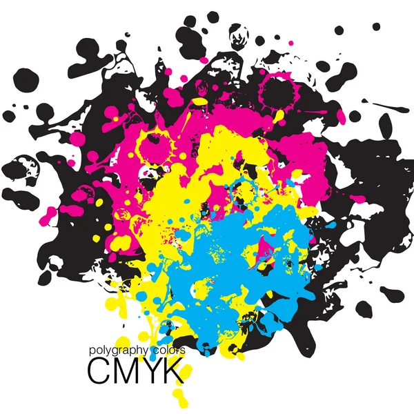 Macchie di cmyk acquerello — Vettoriale Stock