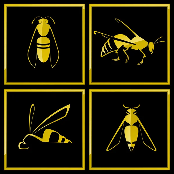 Bee pictogram — Stockvector