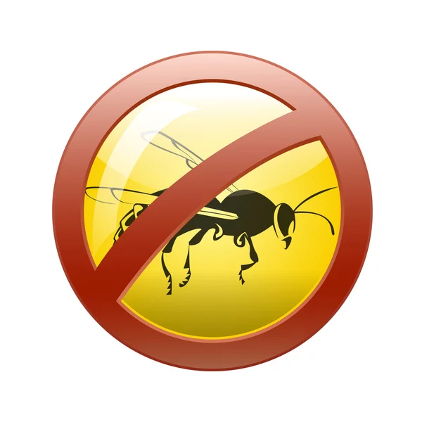 Bee pictogram en knop — Stockvector