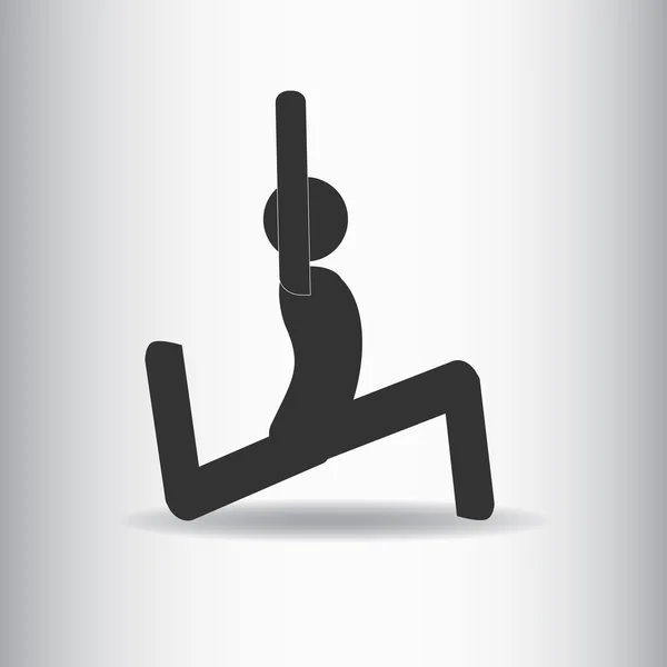 Bâton de yoga homme — Image vectorielle
