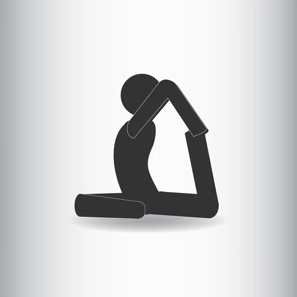 Bâton de yoga homme — Image vectorielle